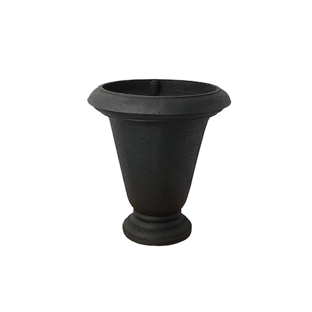 Algreen 25 in. Crete Urn Self-watering Planter, Black 89200